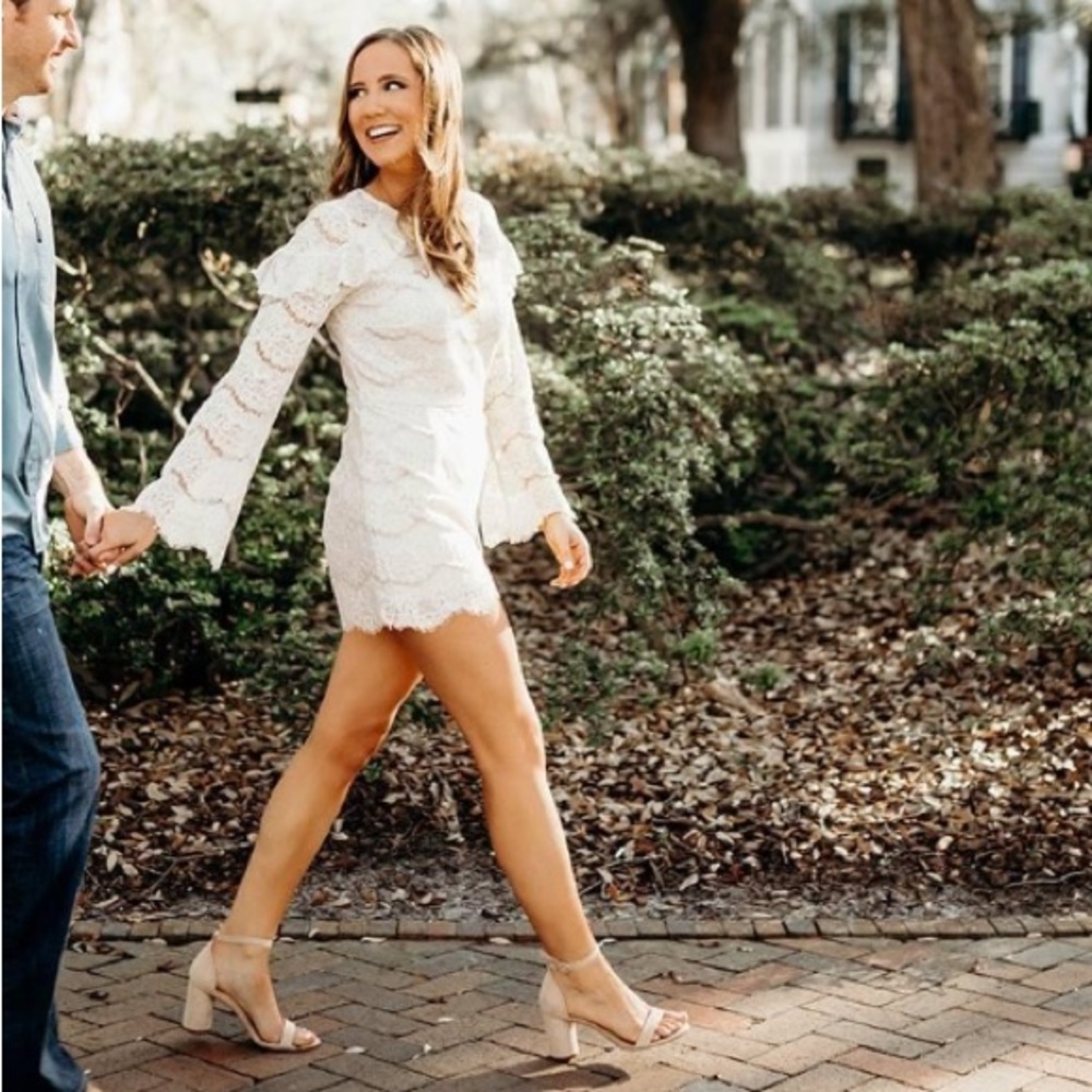 White/Beige Romper